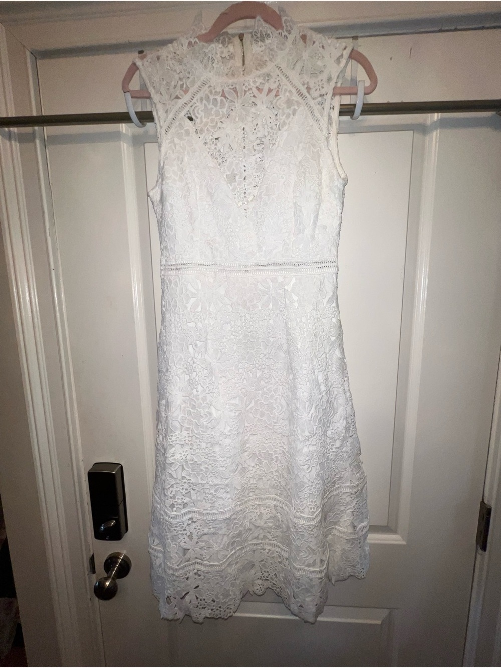 Reveuse White Lace Dress. New with tags.  Size: S. Retail: $110. Ask: $69.